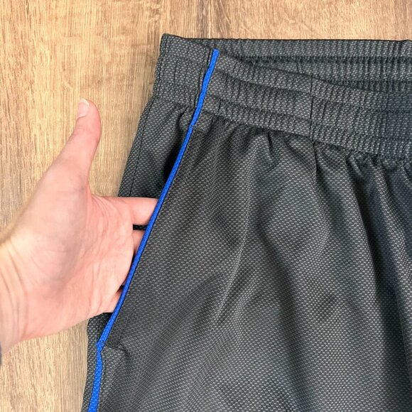 Nike Gray Blue Athletic Tack Pants Zip Ankle Sz L - Picture 5 of 9